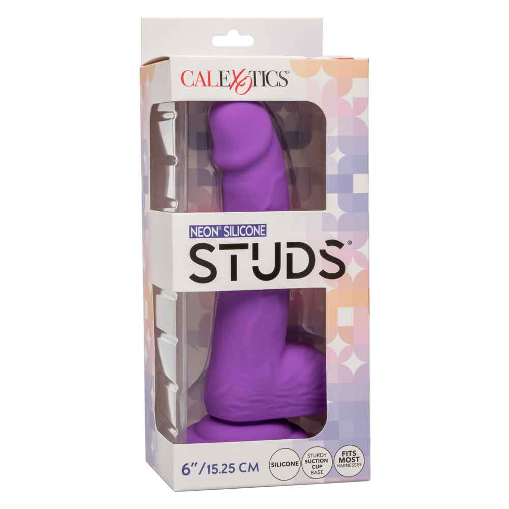 neon silicone studs  inch purple 