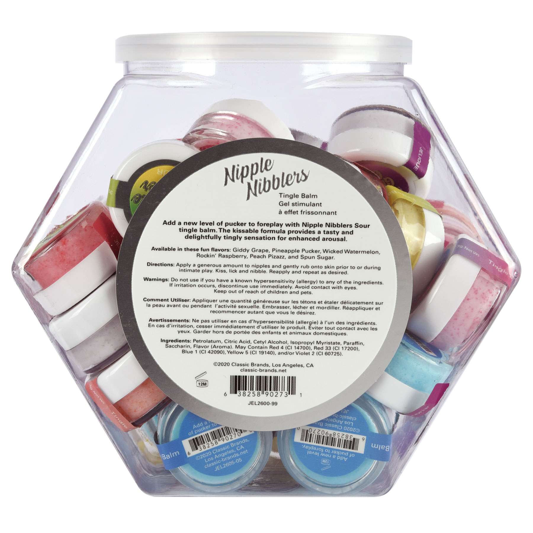 nipple nibbler sour tingle balm assorted  pc. bowl g jar 