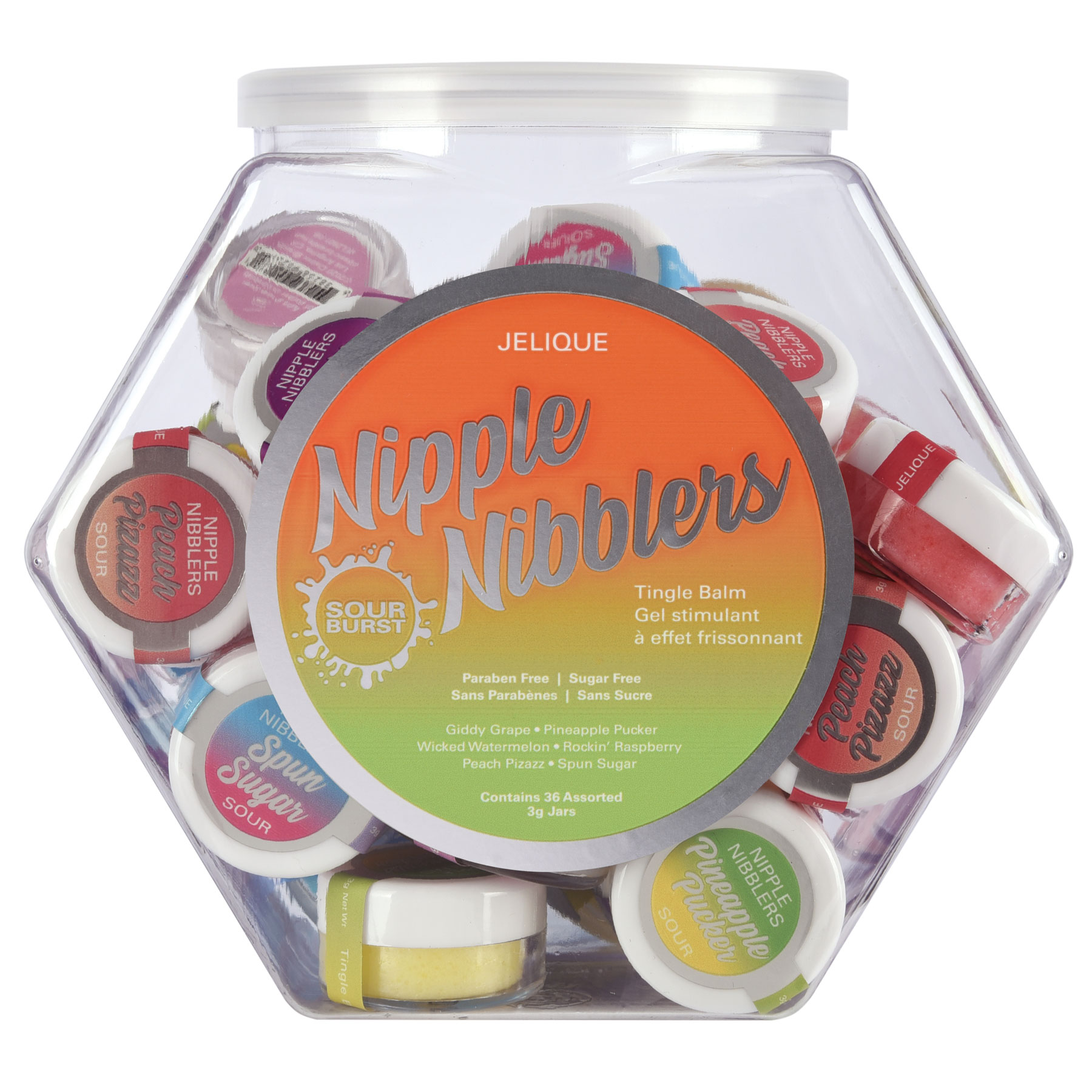 nipple nibbler sour tingle balm assorted  pc. bowl g jar 