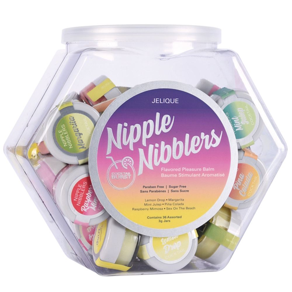 nipple nibblers cocktail pleasure balm assorted   pc bowl g jar 