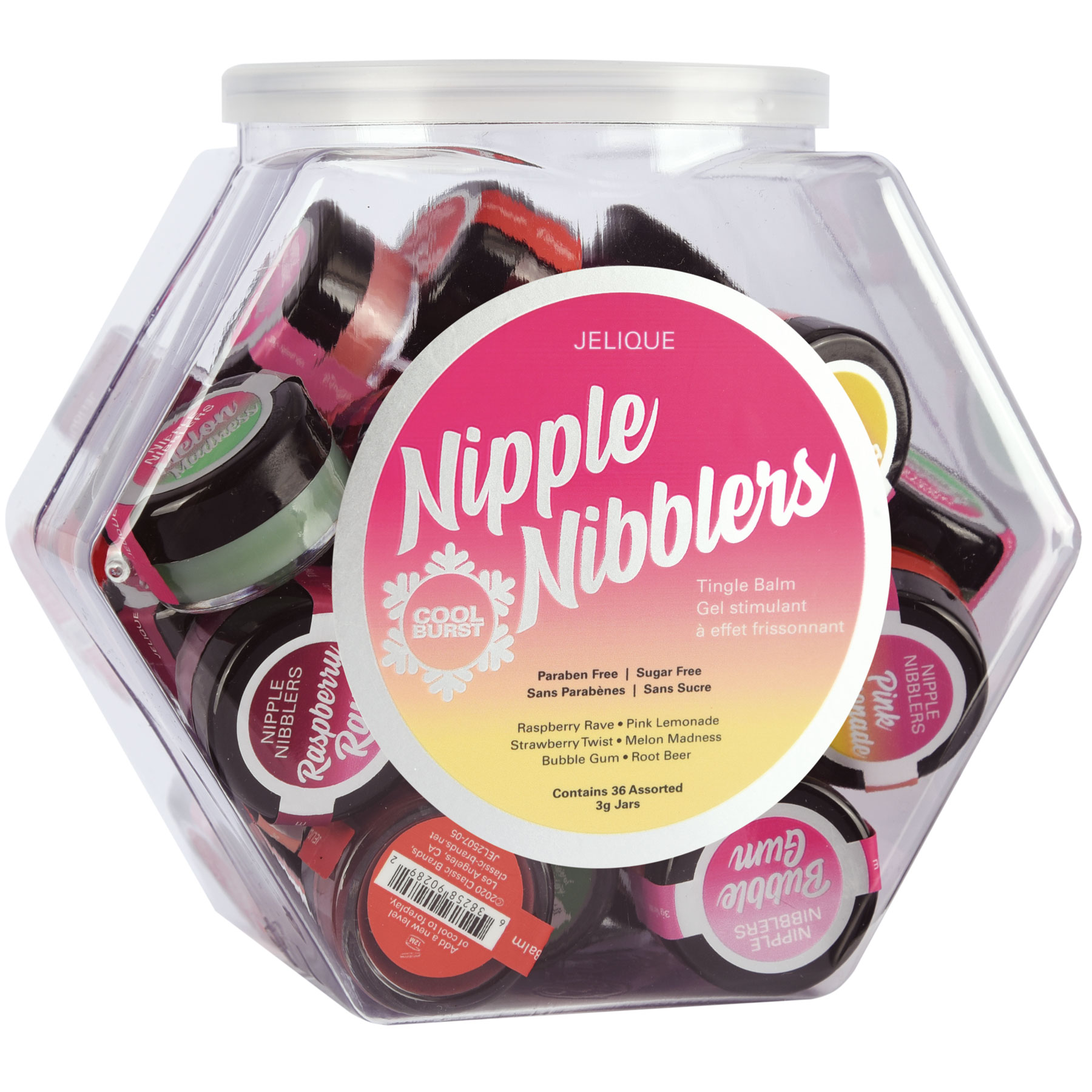 nipple nibblers tingle balm  pc bowl gm jars assorted 