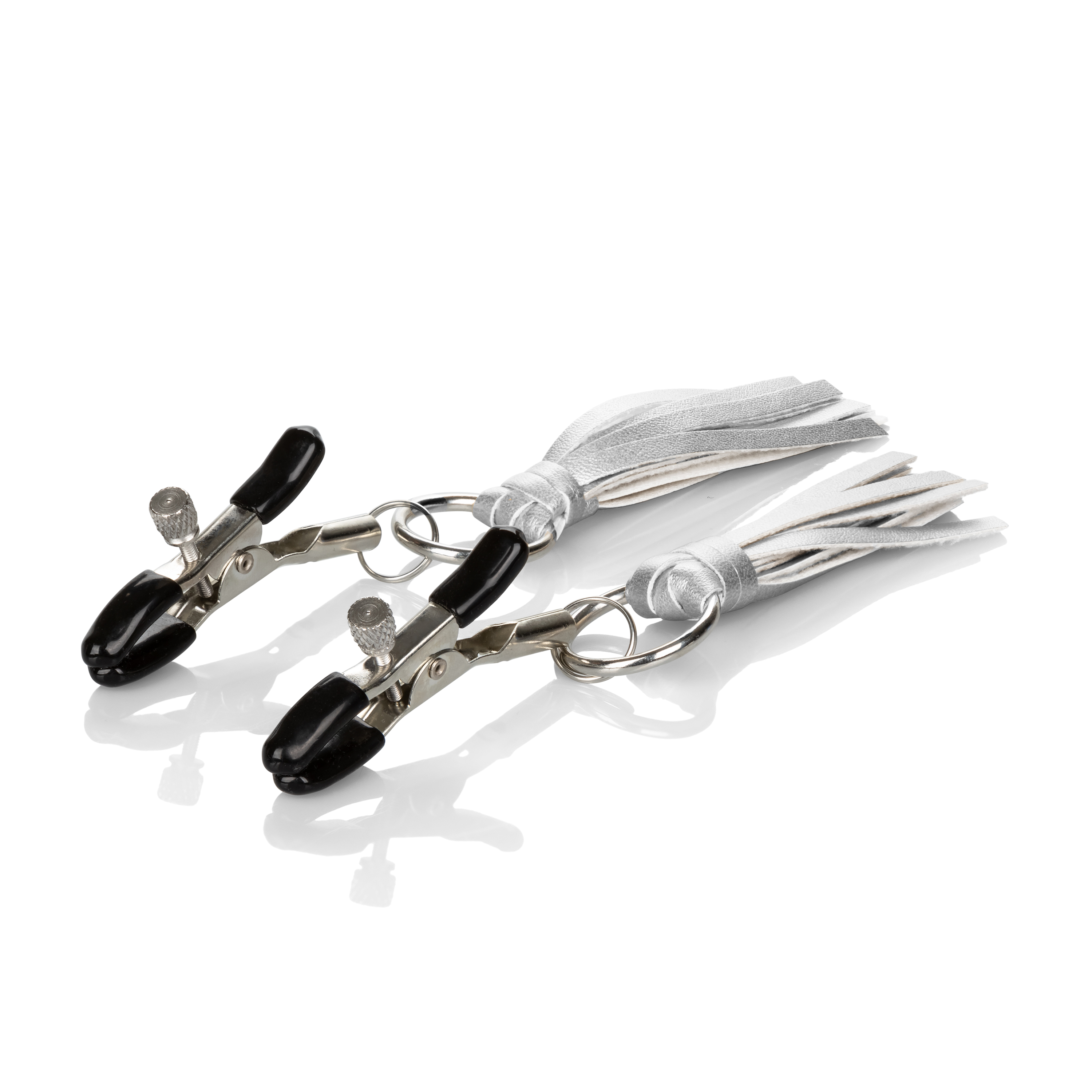 nipple play playful tassels nipple clamps  silver 