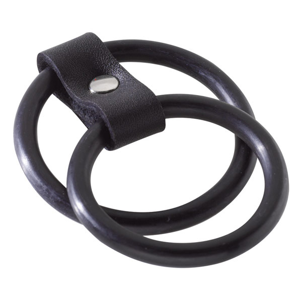 nitrile dual cock ring black 