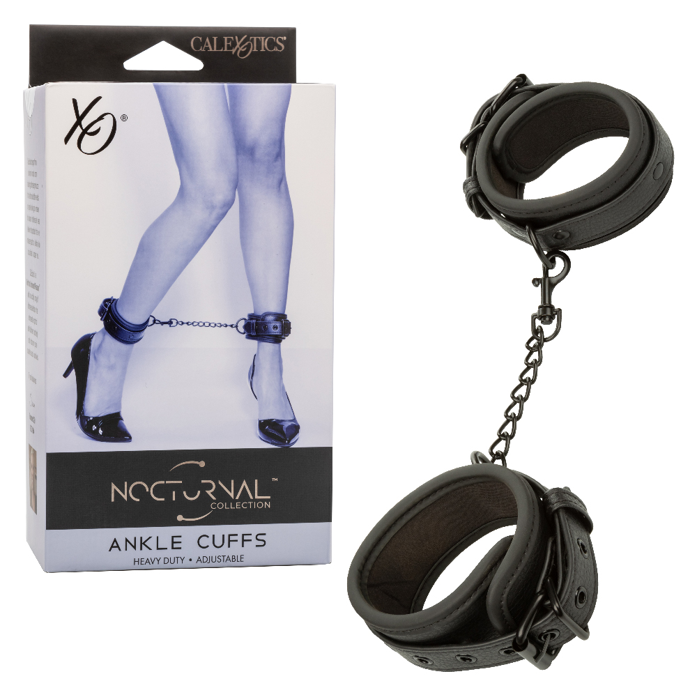 nocturnal collection ankle cuffs black 