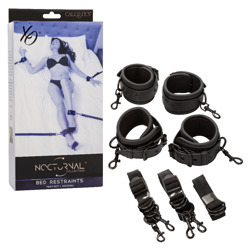 nocturnal collection bed restraints black 