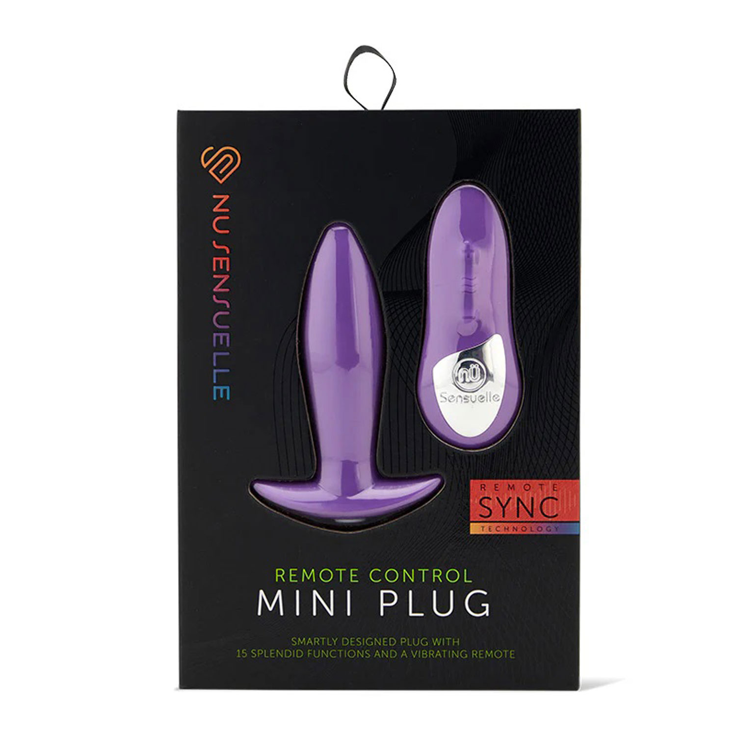 nu sensuelle remote control mini plug purple 