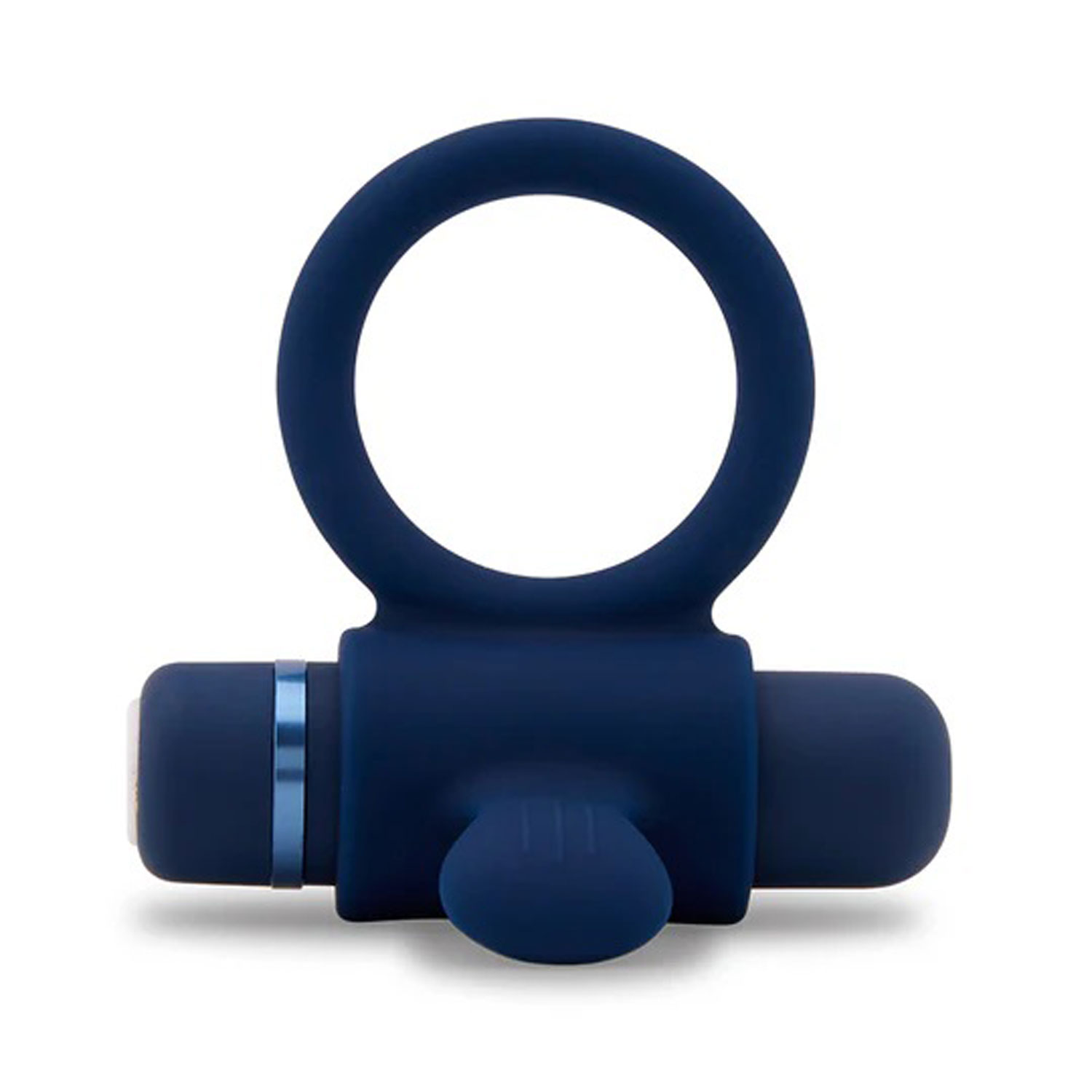 nu sensuelle silicone bullet ring navy blue 