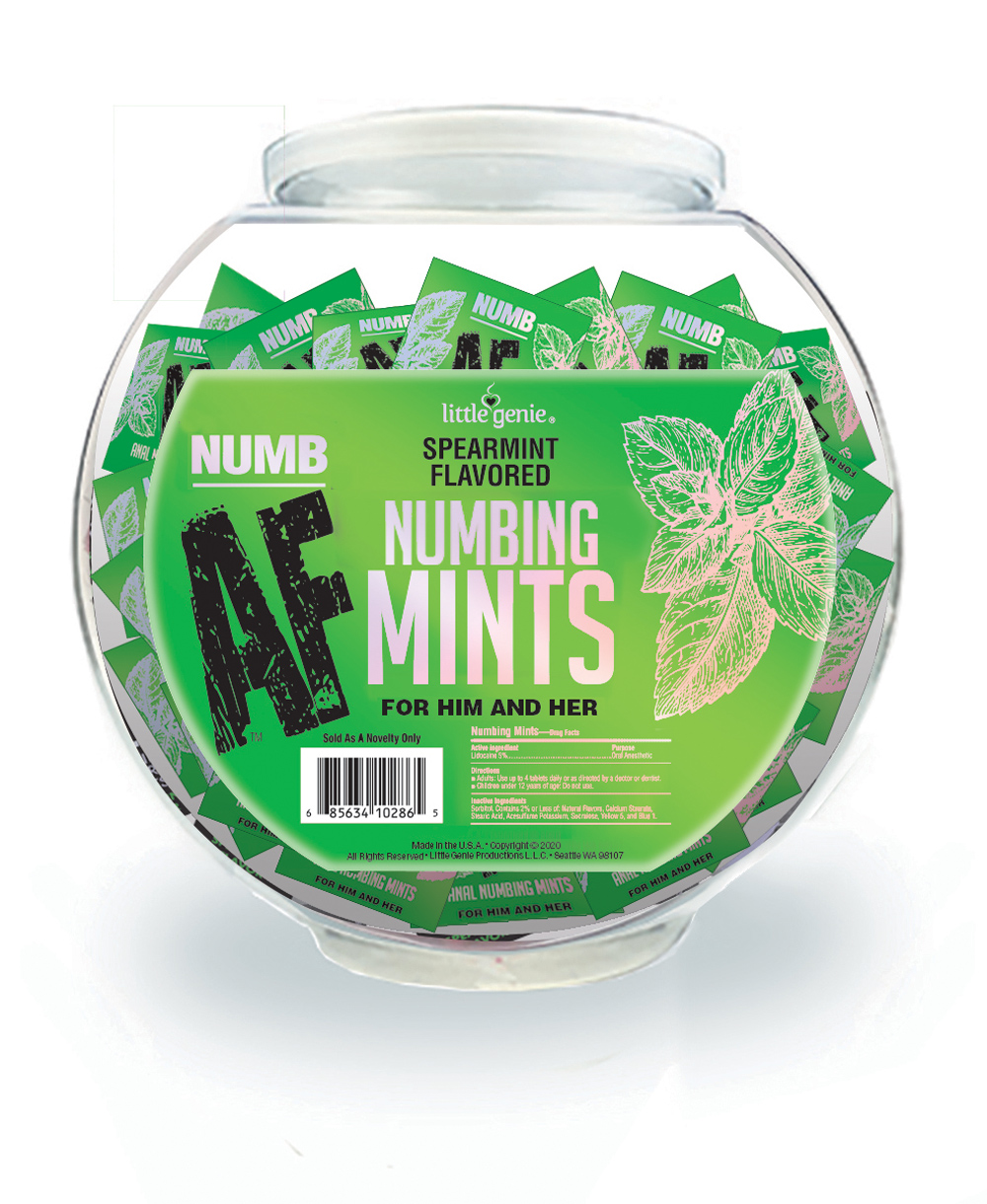 numb af spearmint flavored numbing mints  display  pcs 