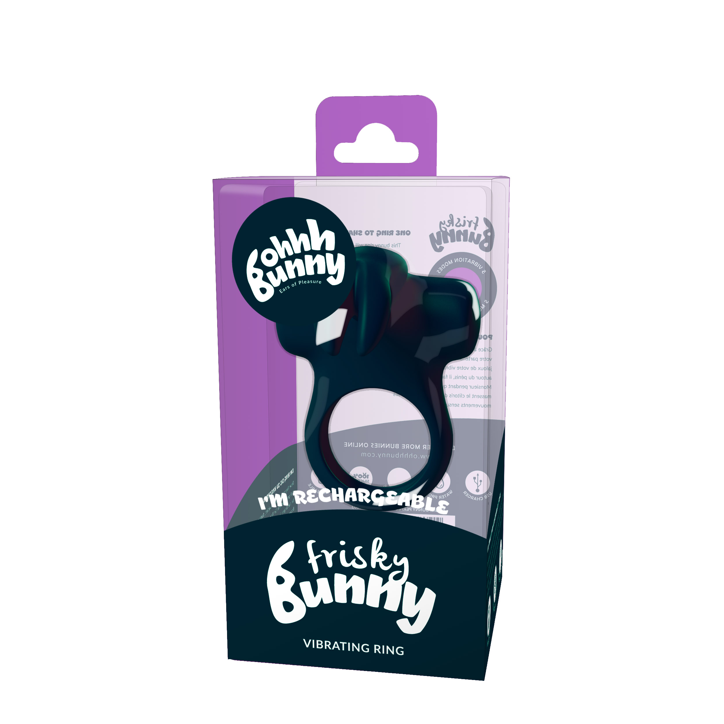 ohhh bunny frisky bunny vibrating ring black pearl 