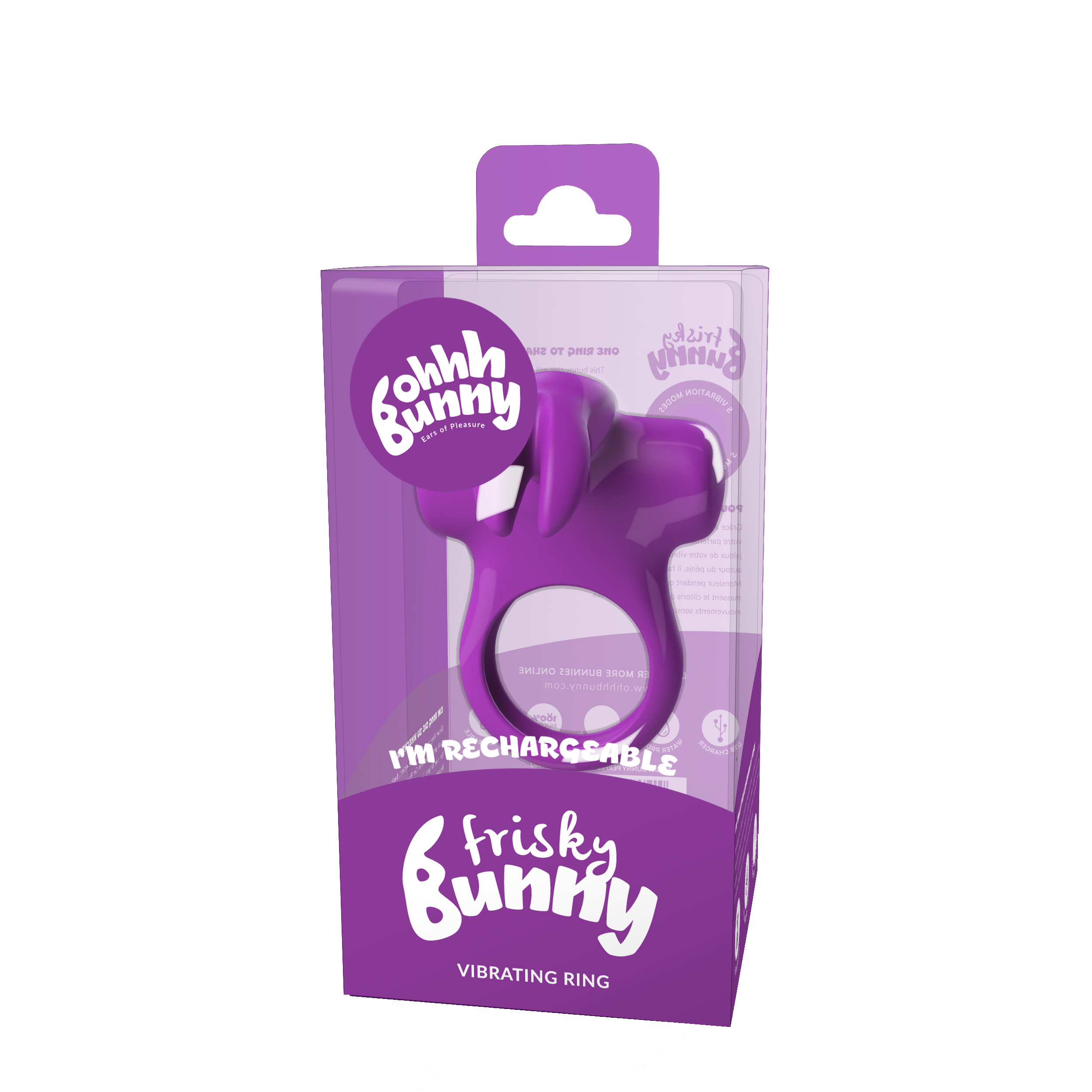 ohhh bunny frisky bunny vibrating ring perfectly purple 