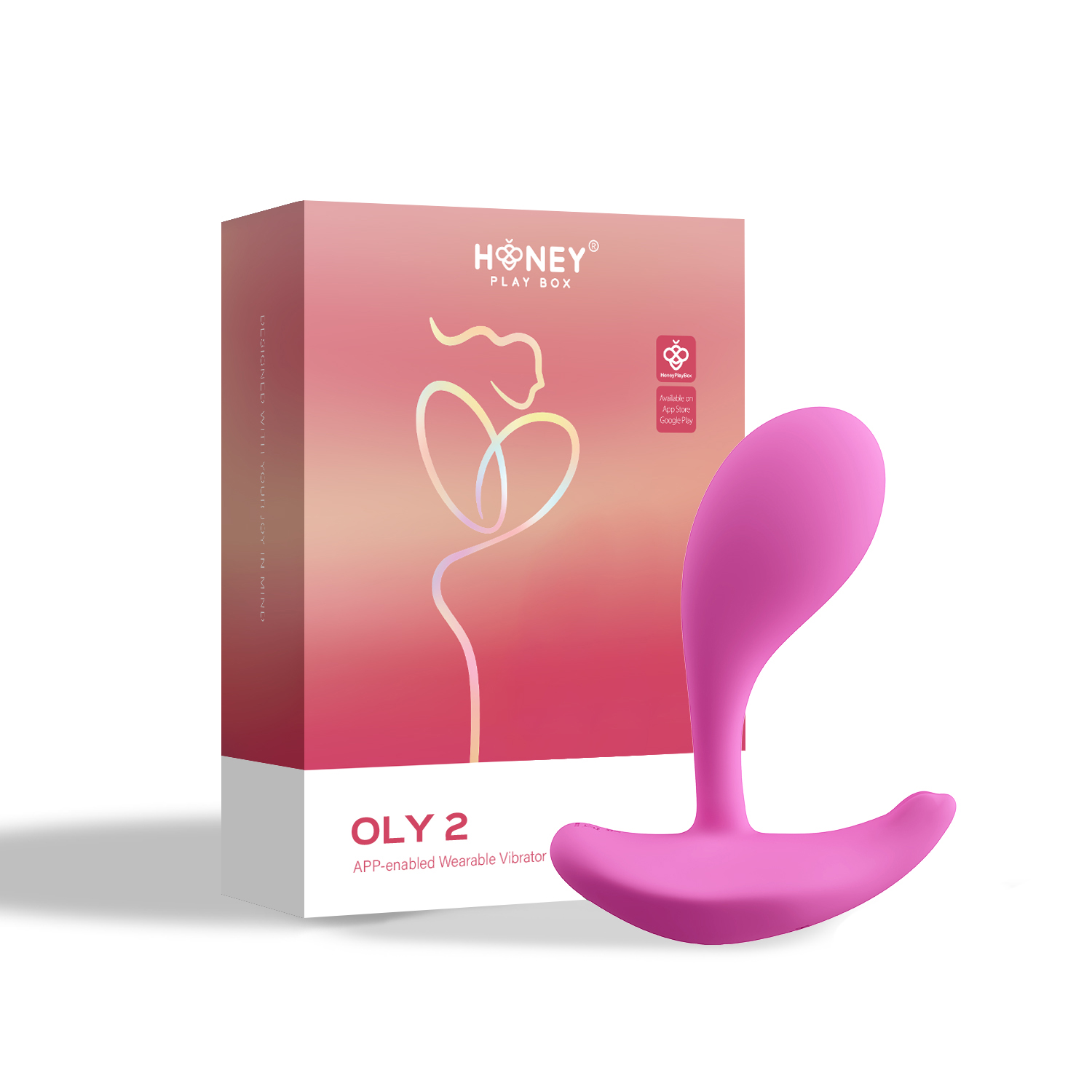 oly  app enabled clit and g spot vibrator  pink 