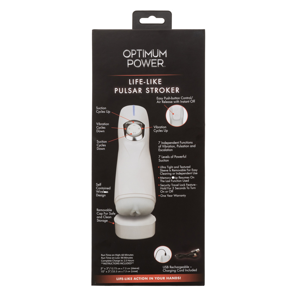 optimum power lifelike pulsar stroker white 