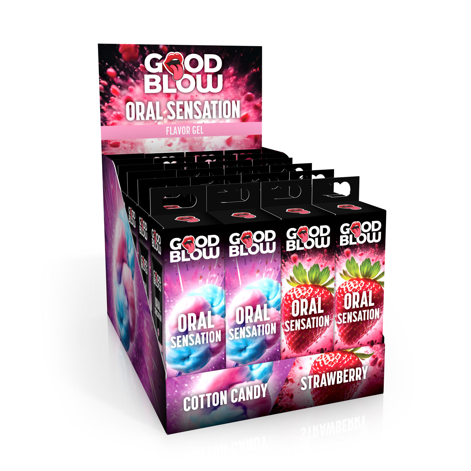 oral sensation gel pop display strawberry cotton candy 