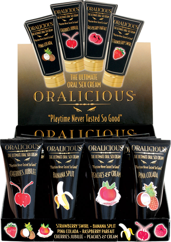 oralicious  piece pop display  fl oz tubes assorted flavors 