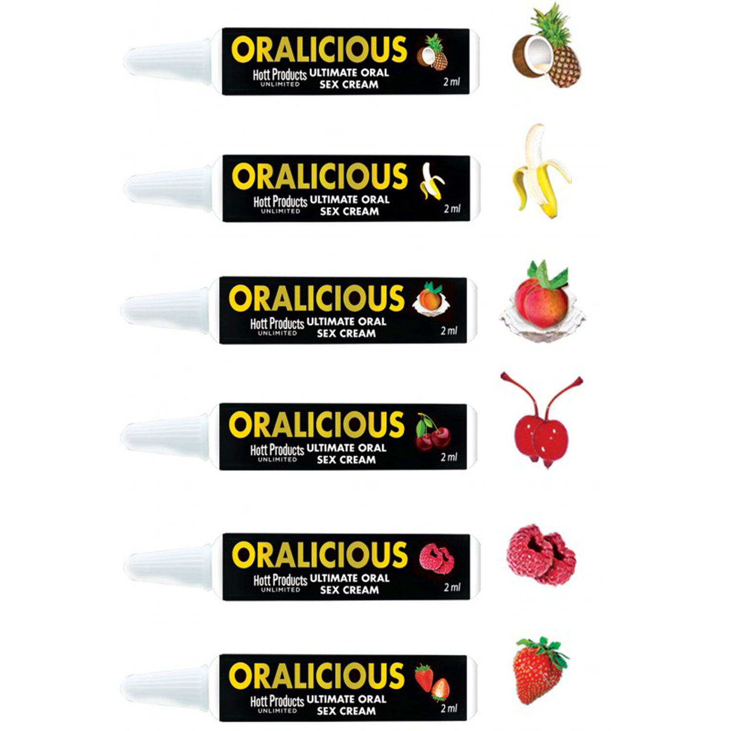 oralicious flavored oral sex cream pc display of ml tubes 