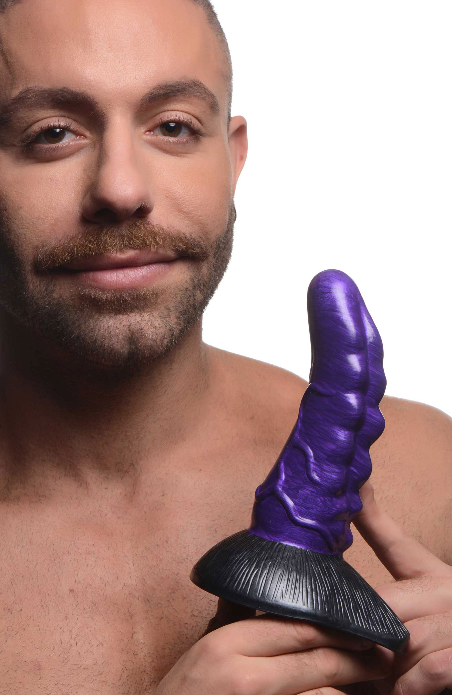 orion invader veiny space alien silicone dildo purple 