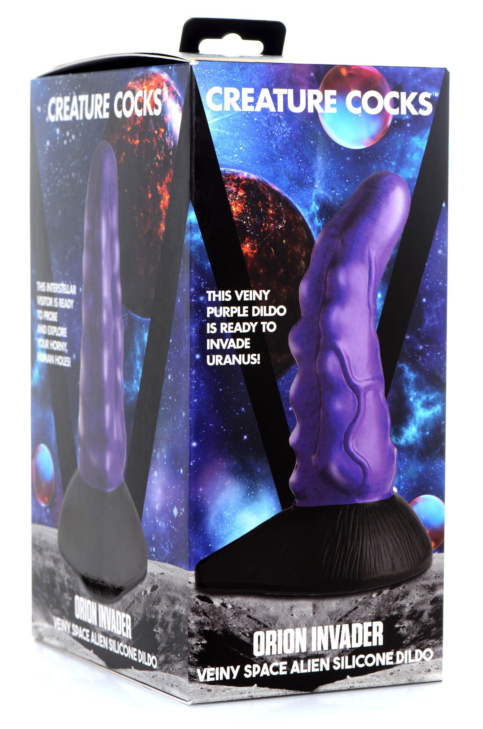 orion invader veiny space alien silicone dildo purple 