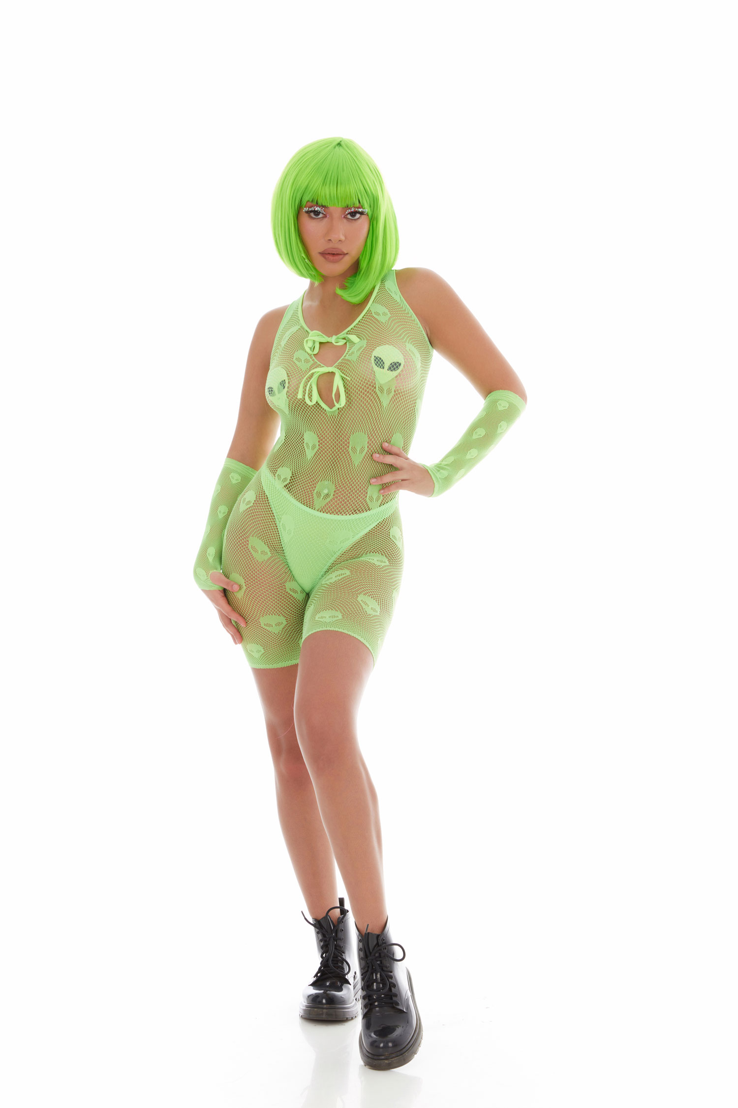 out of this world pc bodysuit set one size green 