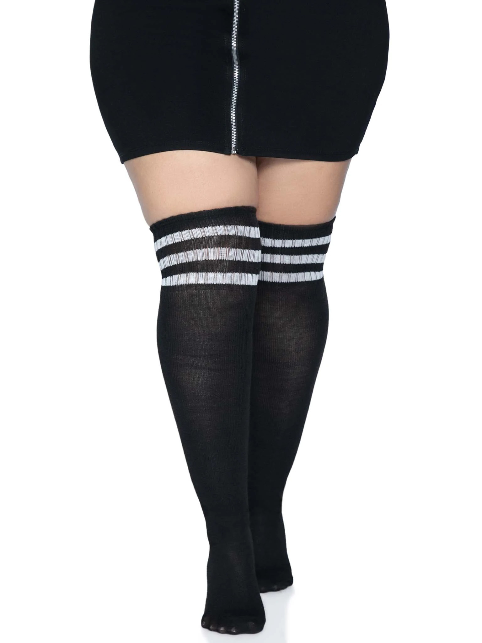 over the knee athletic socks xx blackwhite 