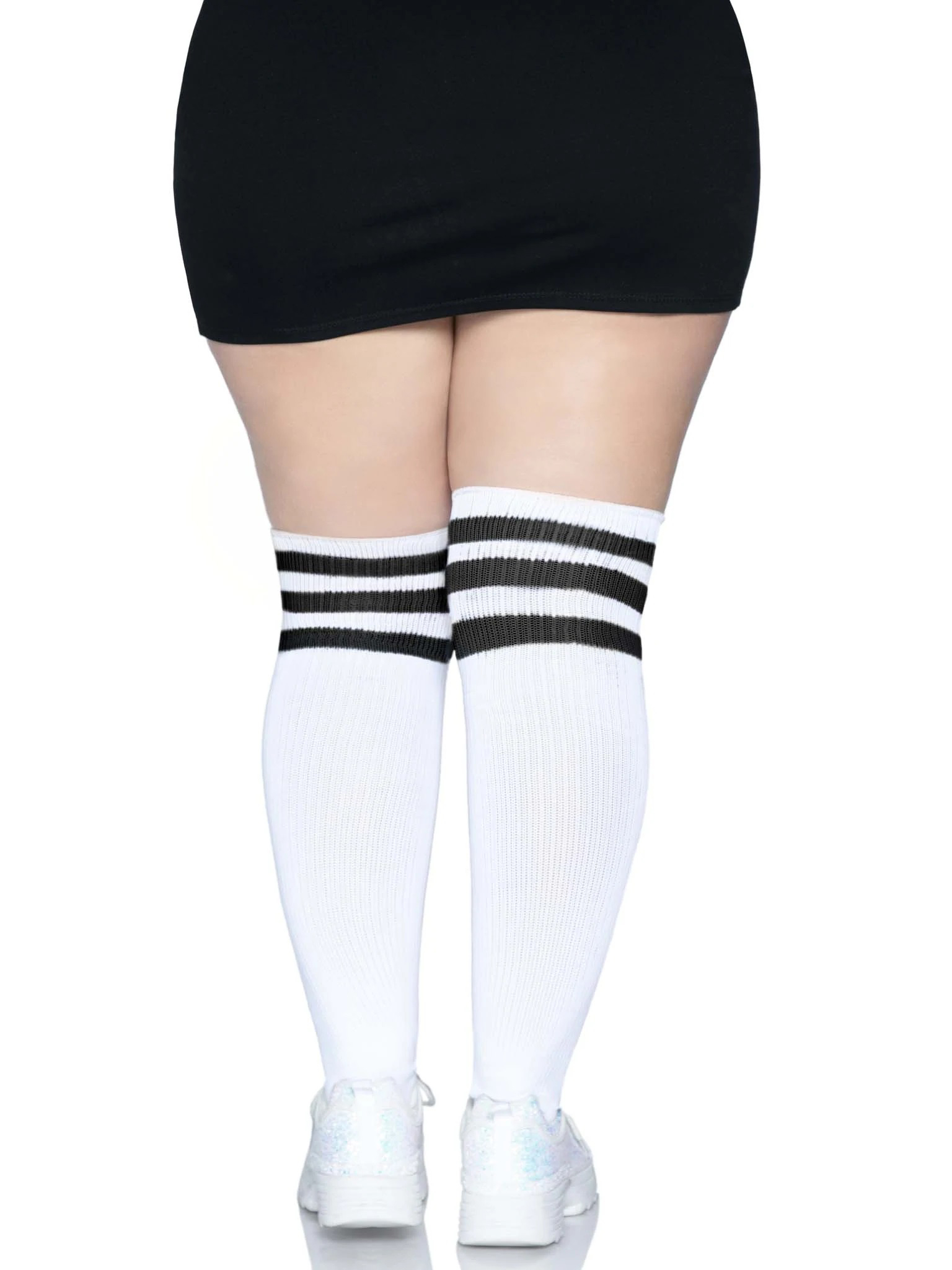 over the knee athletic socks xx whiteblack 