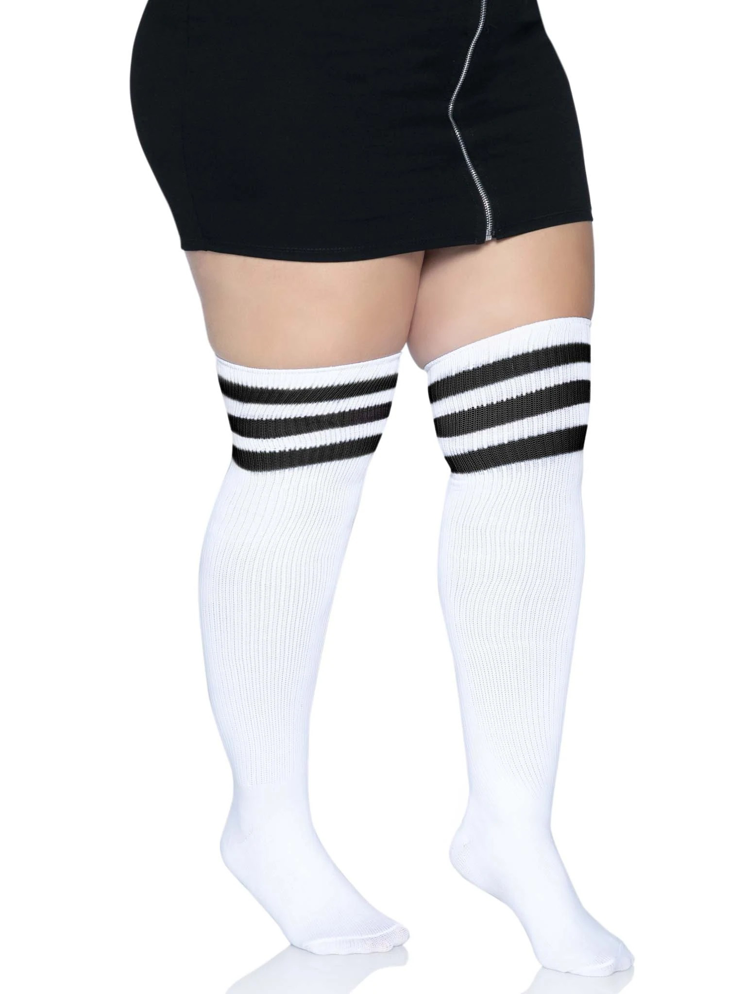 over the knee athletic socks xx whiteblack 