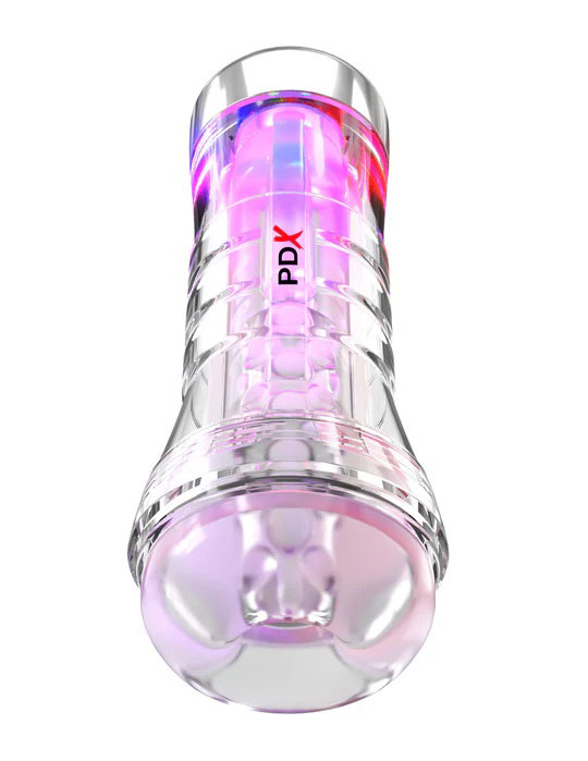 Pdx Elite Viewtube XXL See Thru Ez Grip Led Stroker Clear