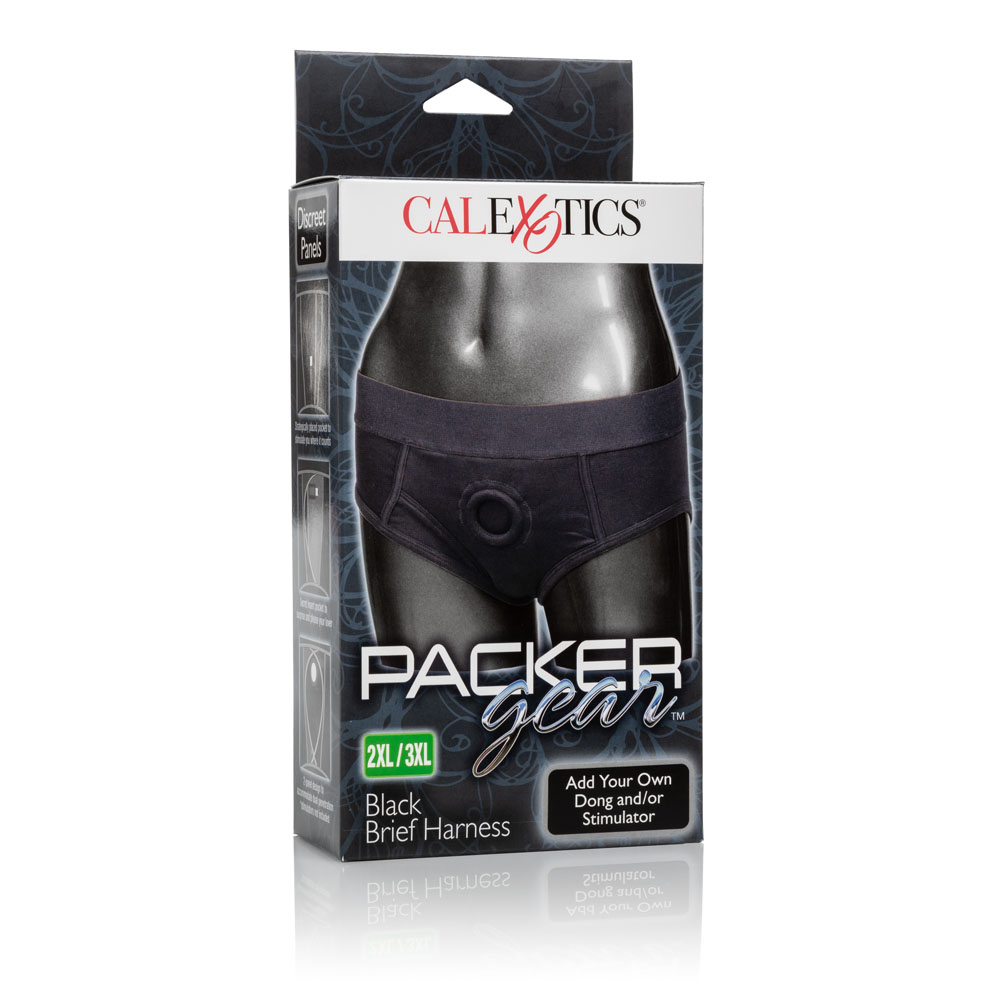 packer gear black brief harness xlxl 