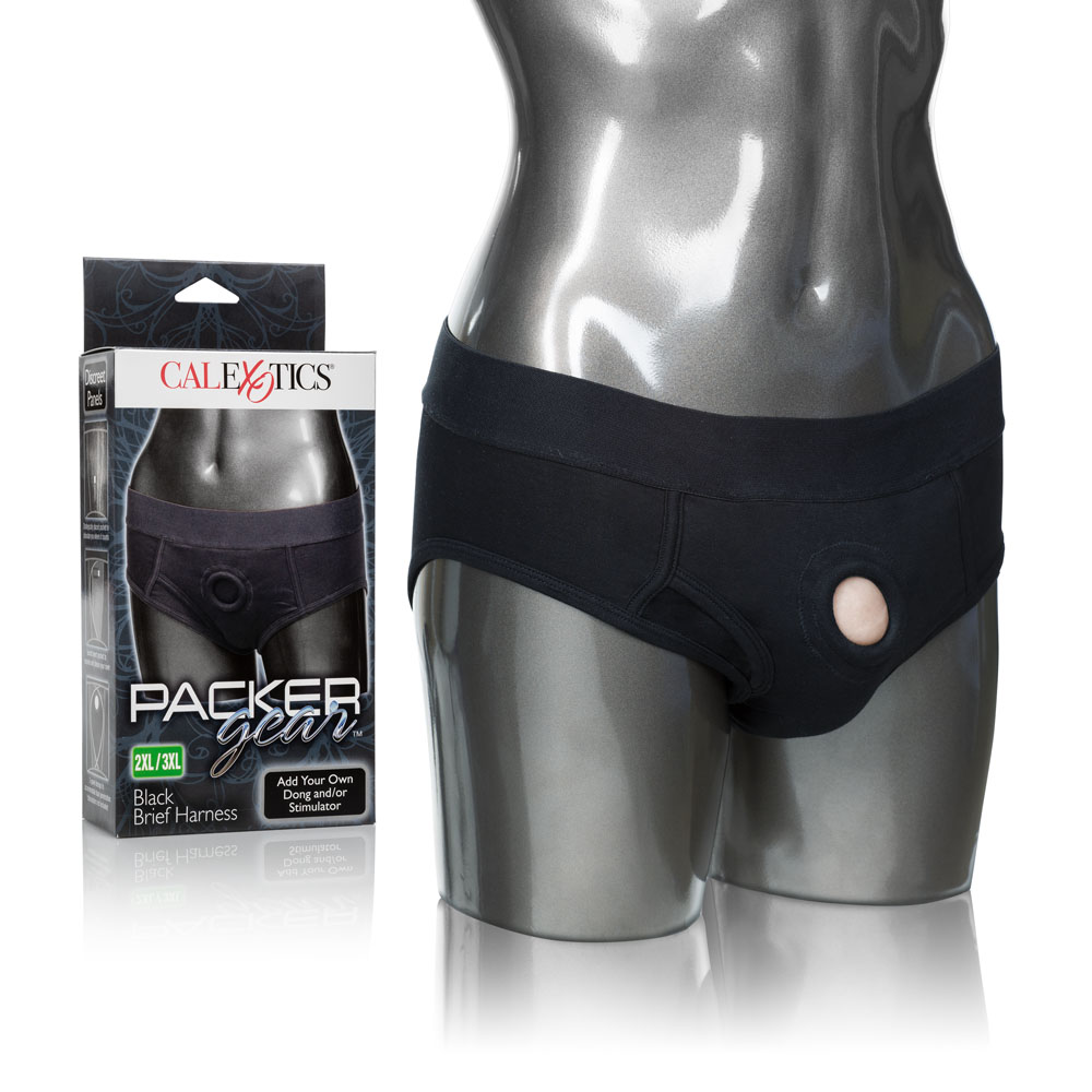 packer gear black brief harness xlxl 