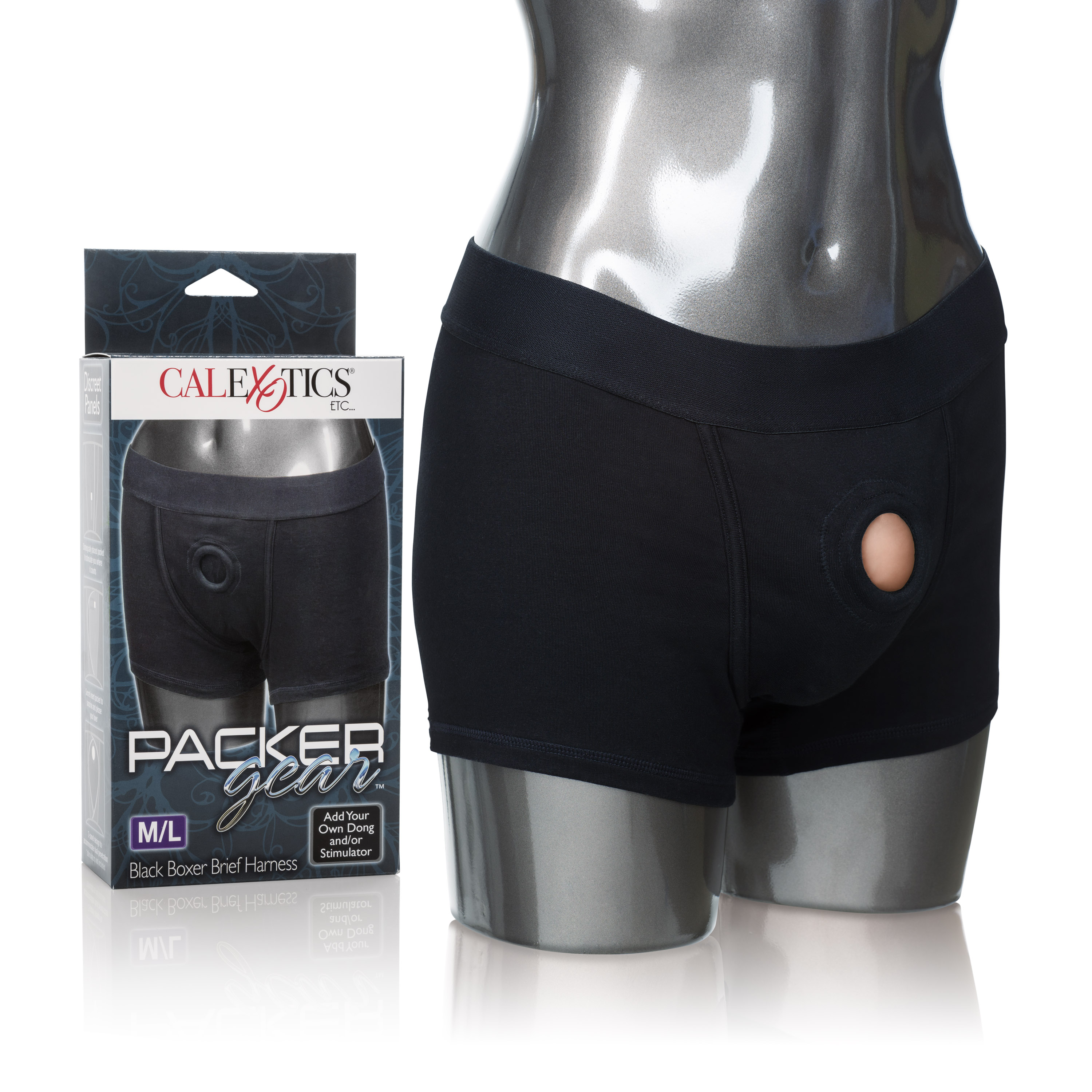 packer gear boxer brief harness mediumlarge black 