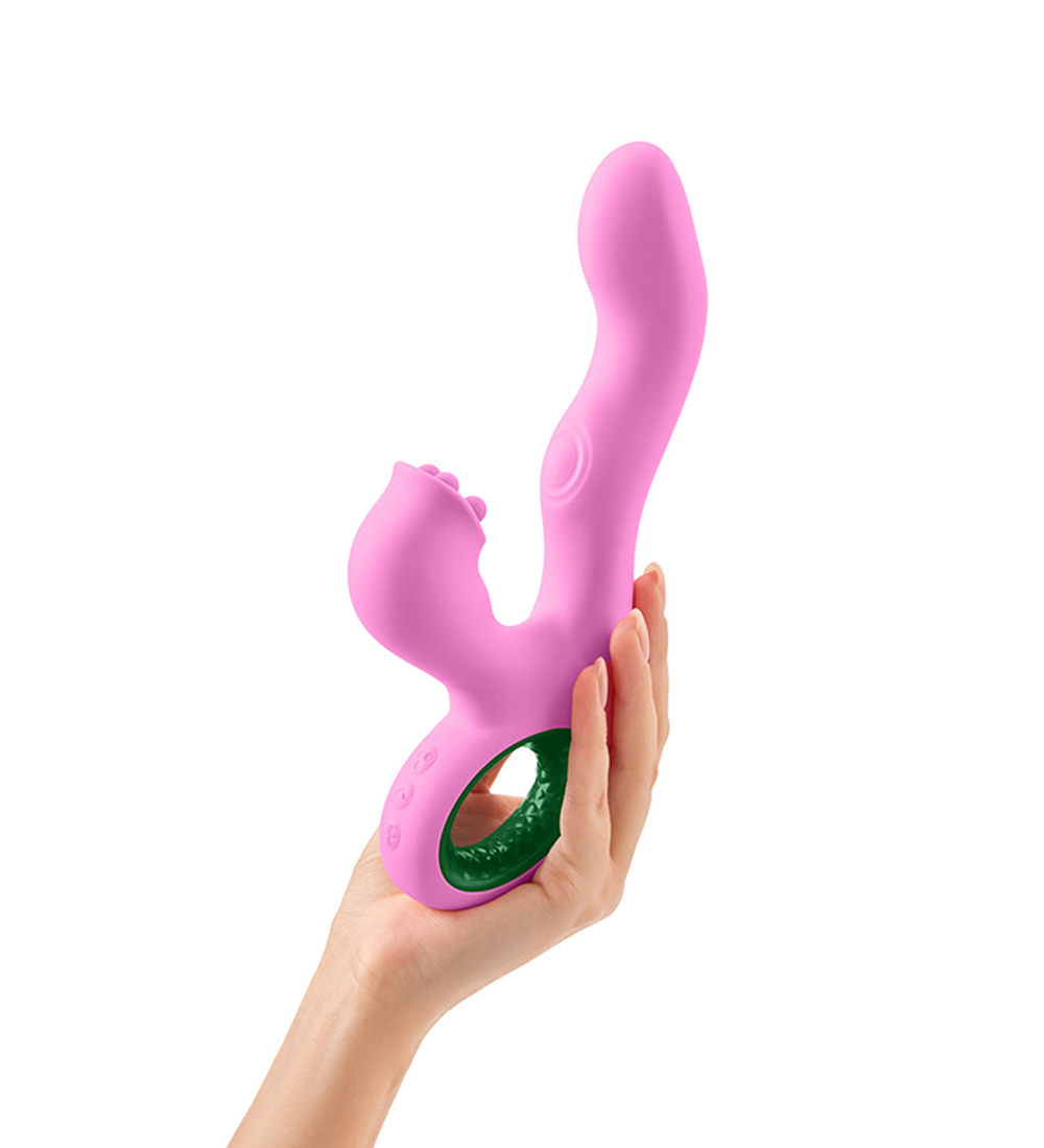 pallina triple action rabbit vibrator pink 