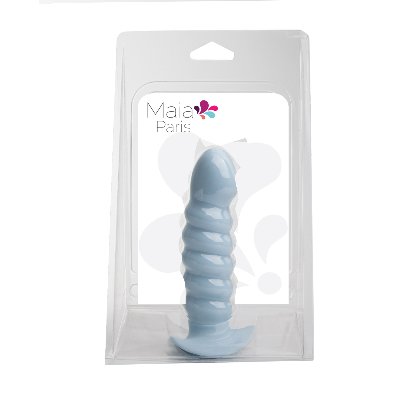 paris silicone ribbed dong blue 