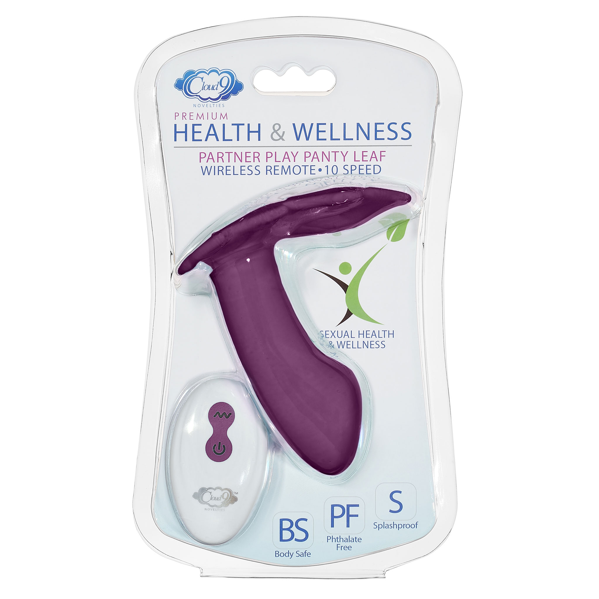 partner panty leaf vibrator with remote control  plum 