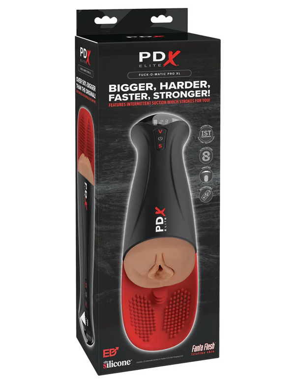 pdx elite fuck o matic pro xl brown 