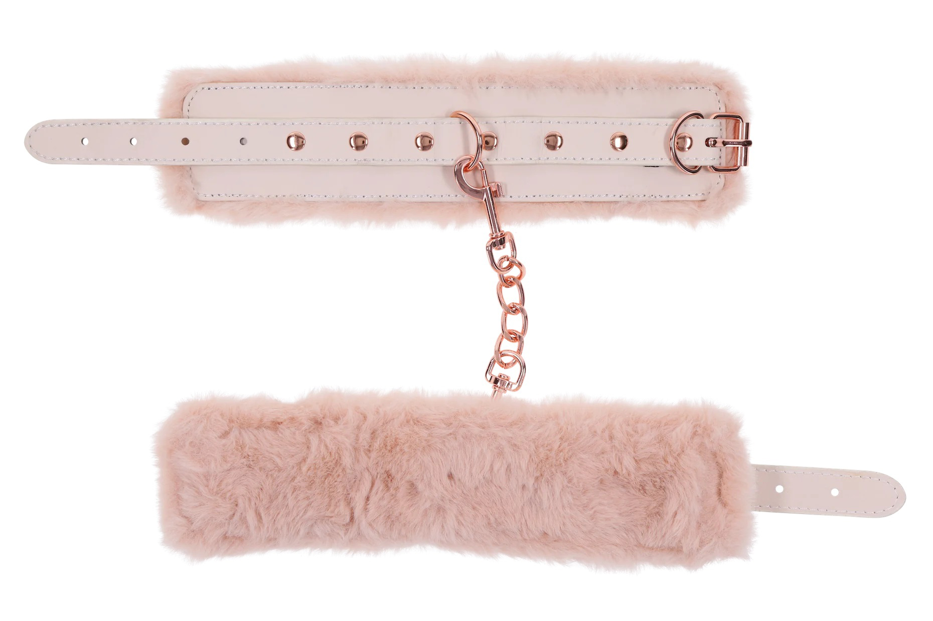 peaches ‘n creame fur handcuffs pink 