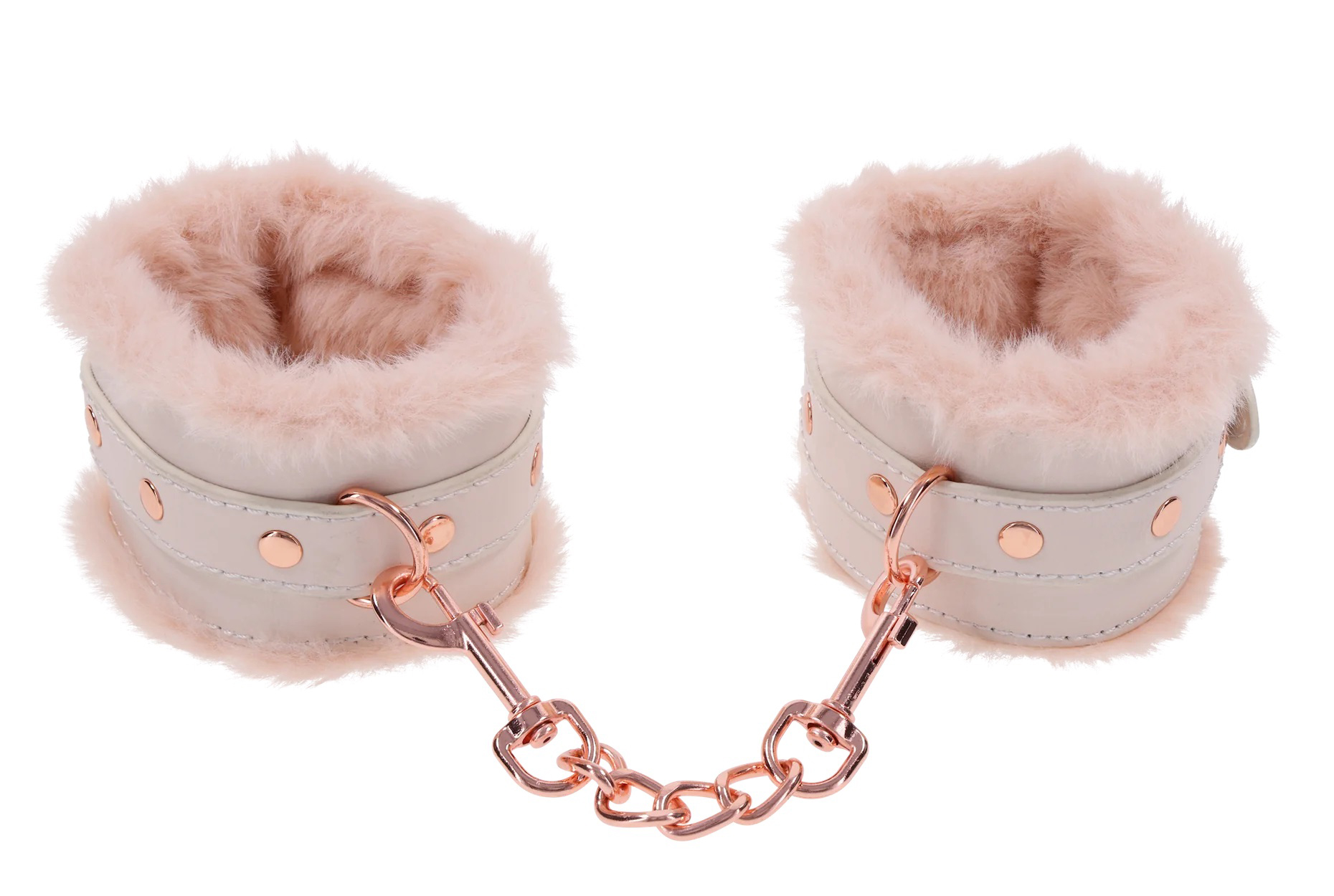 peaches ‘n creame fur handcuffs pink 