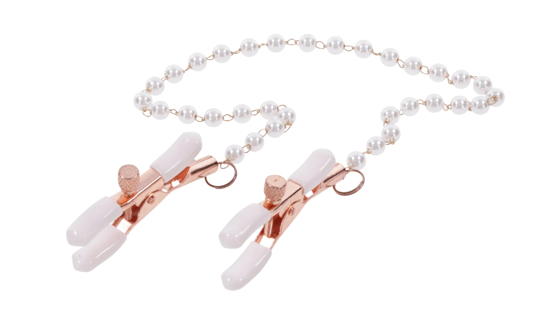 peaches ‘n creame pearl nipple clamps pink 