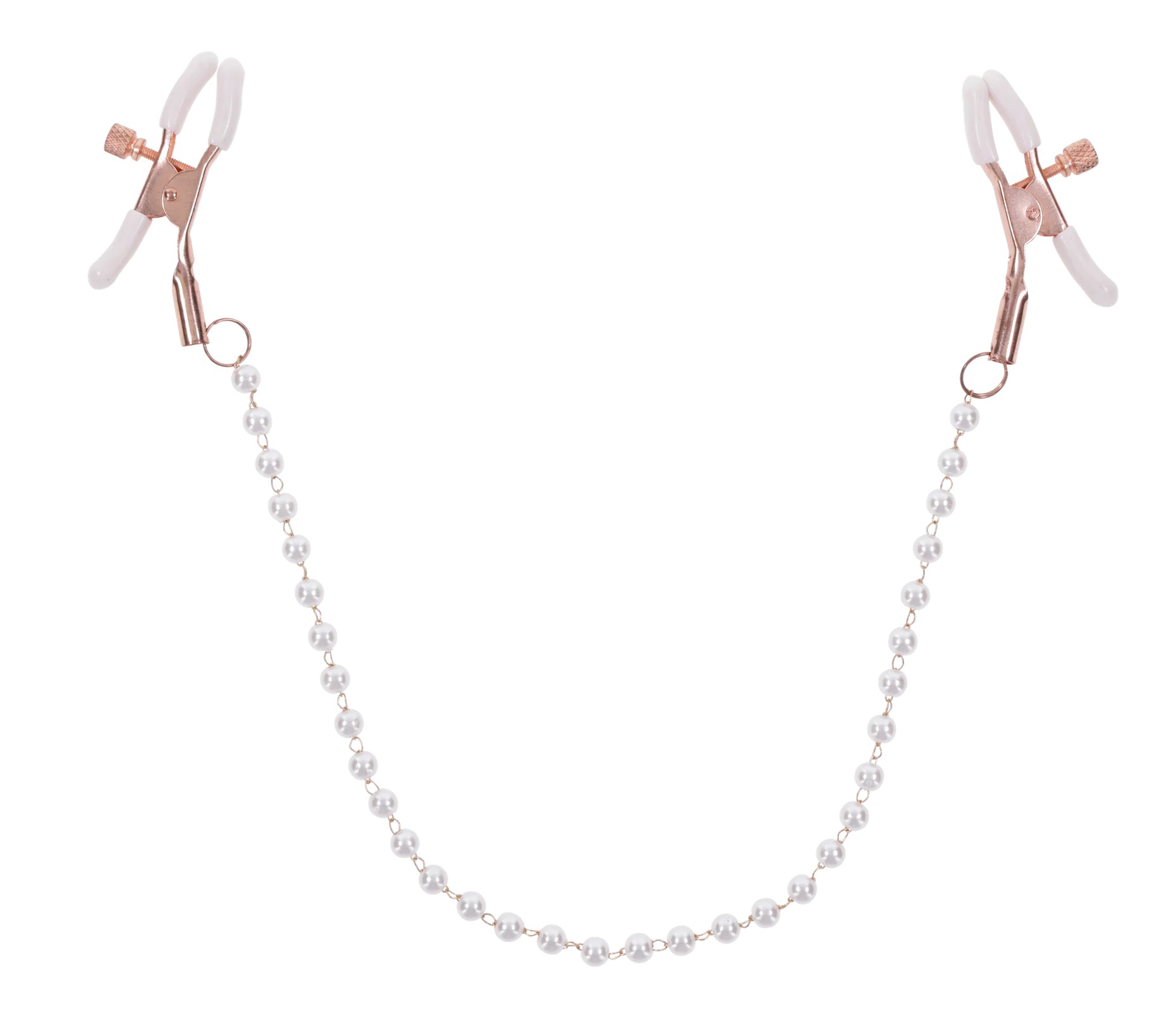 peaches ‘n creame pearl nipple clamps pink 