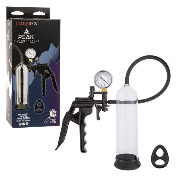 peak magnified gauged pump system black 