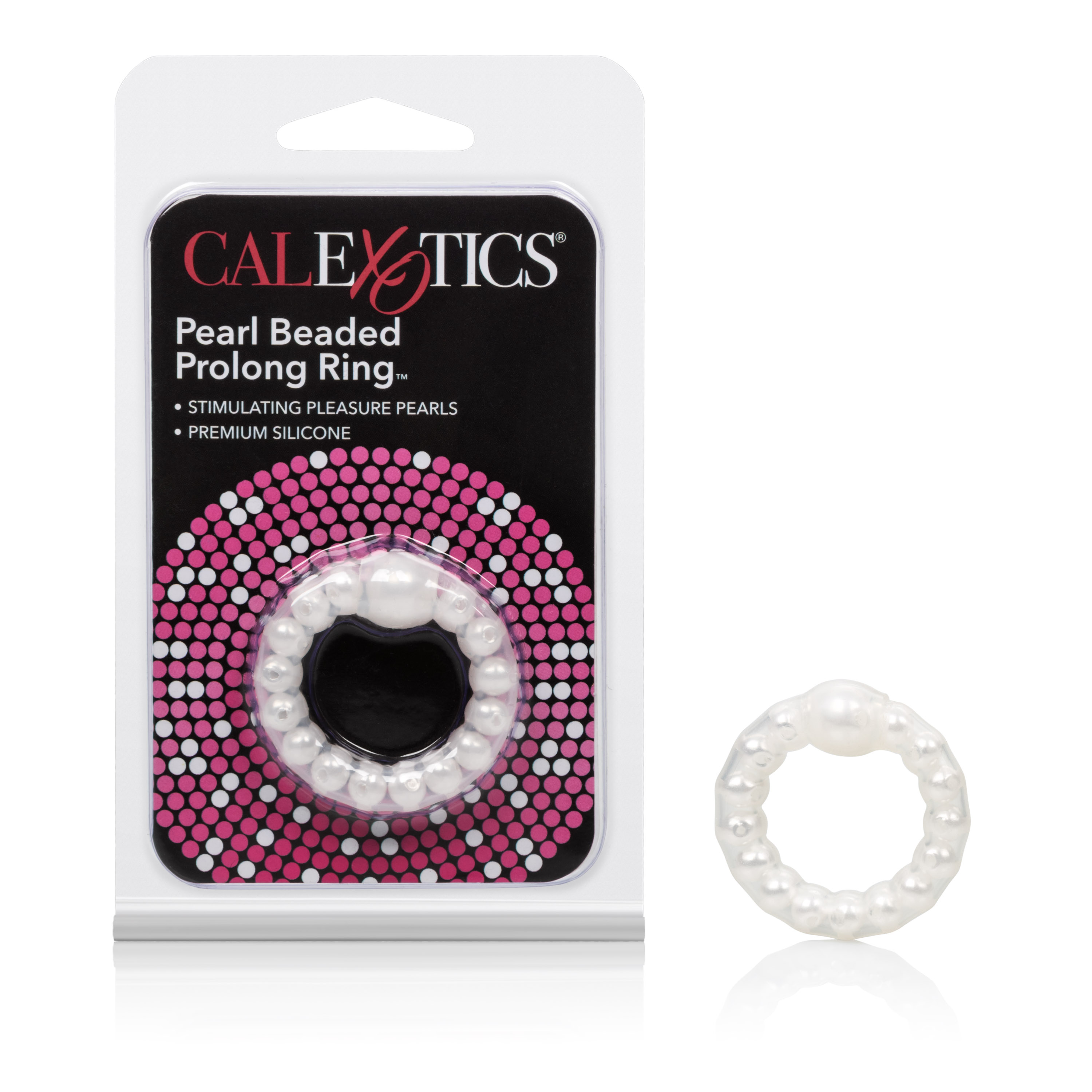 pearl beaded prolong rings white 