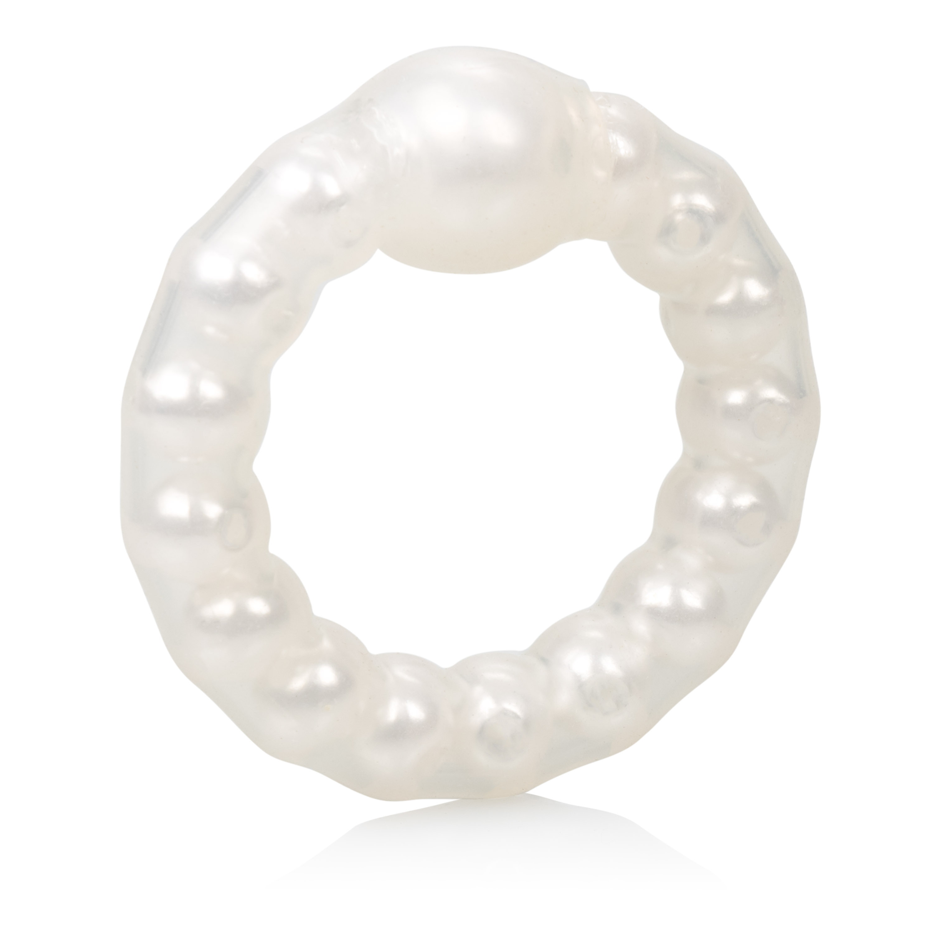 pearl beaded prolong rings white 