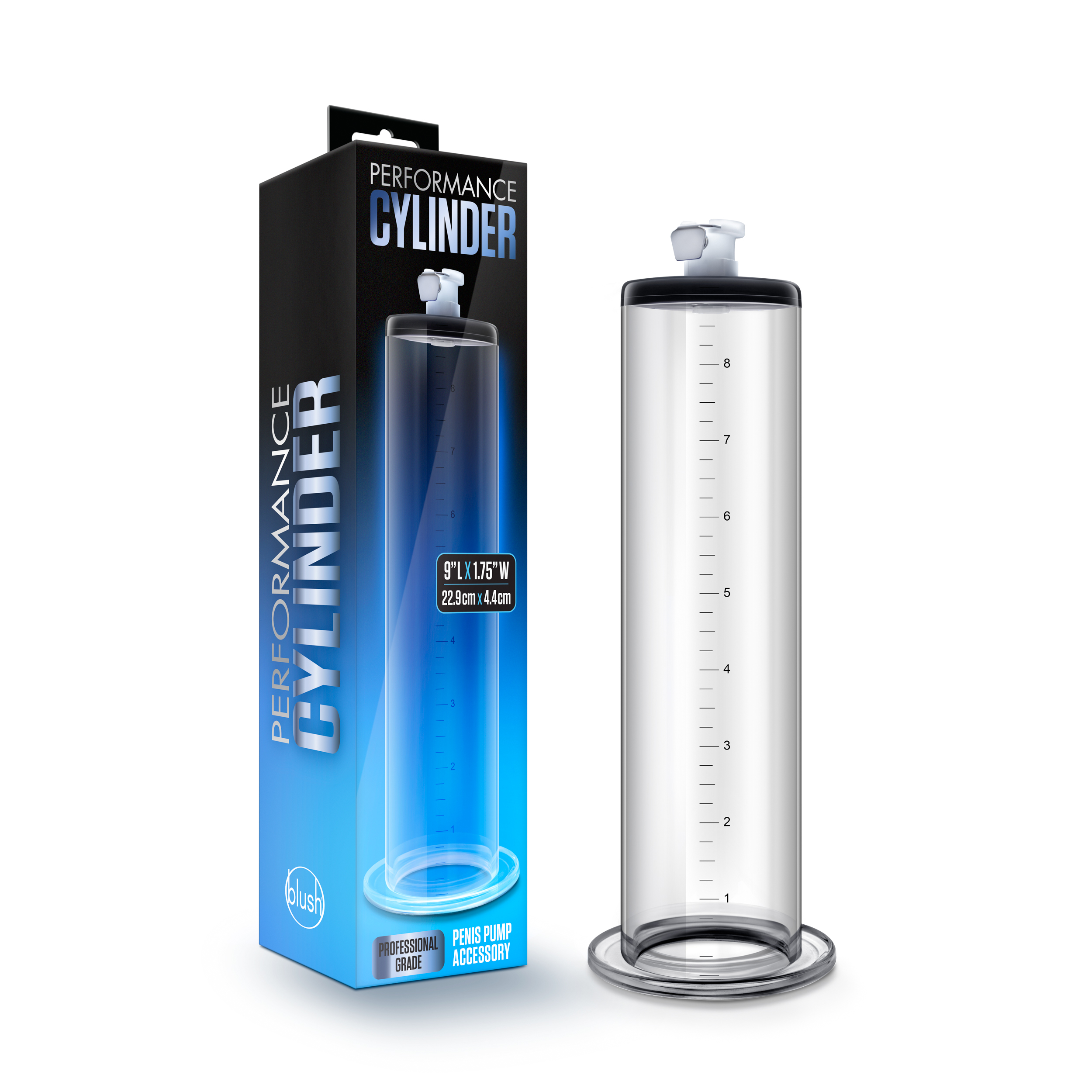 performance  inch x . inch penis pump  cylinder – clear 