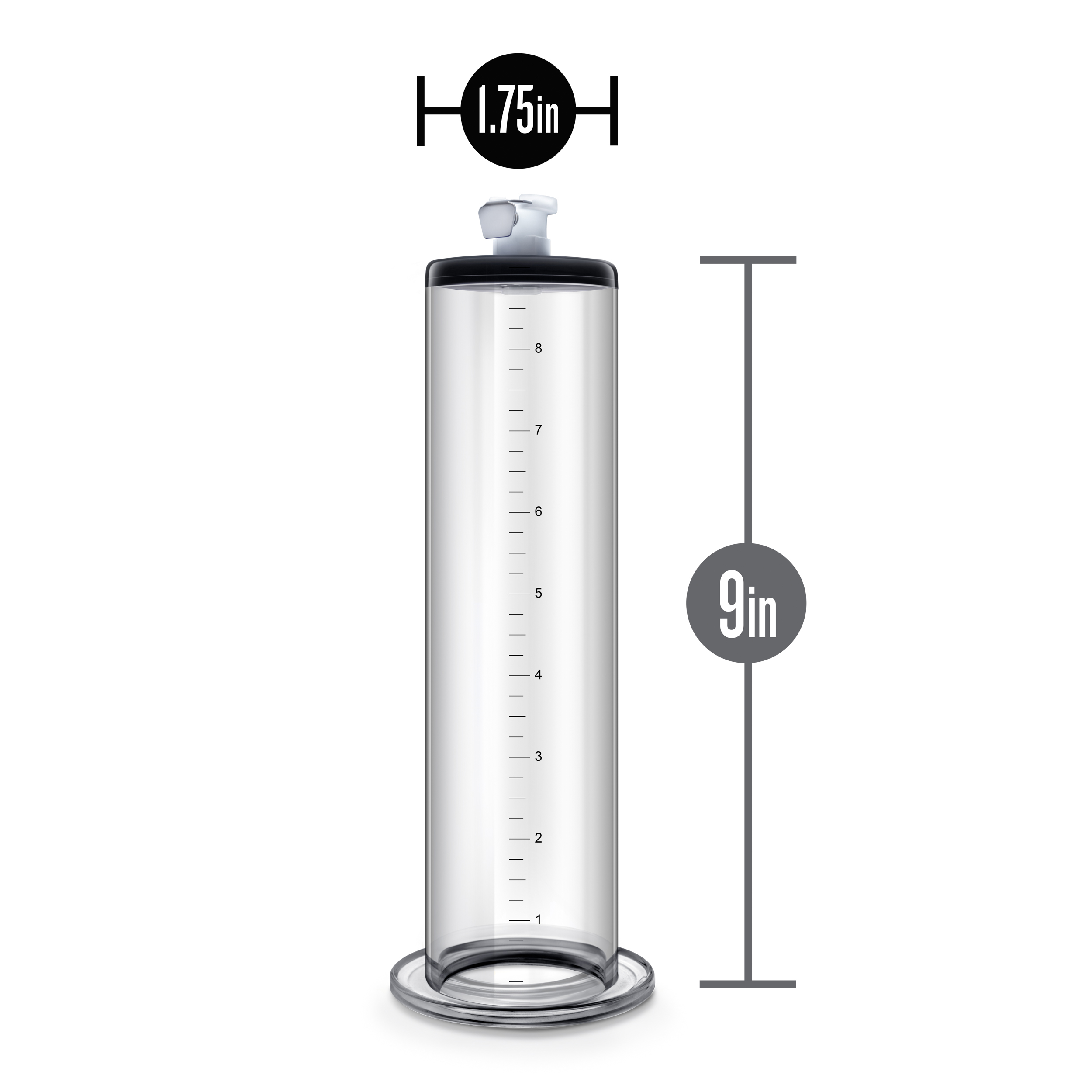 performance  inch x . inch penis pump  cylinder – clear 