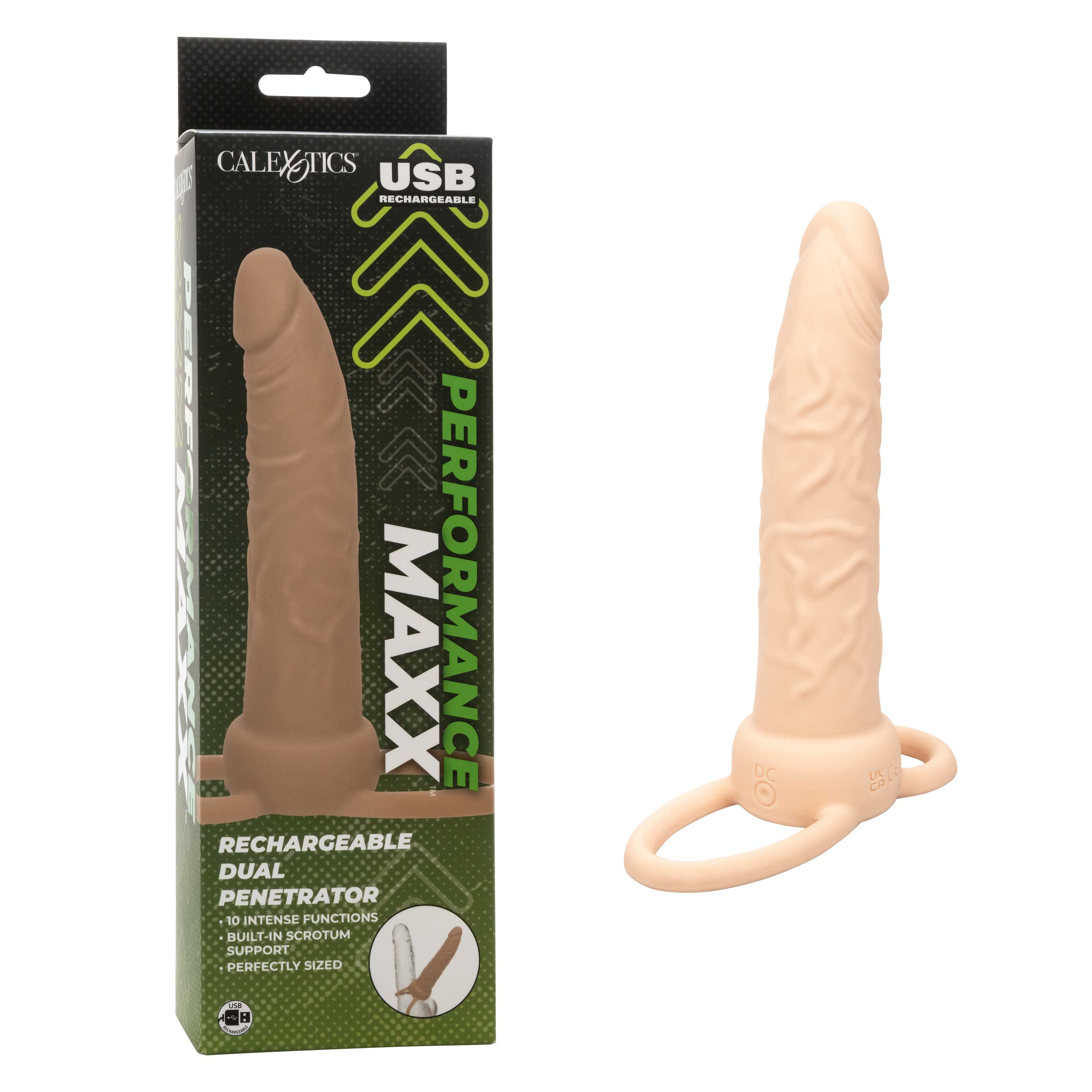 performance maxx rechargeable dual penetrator  ivory 