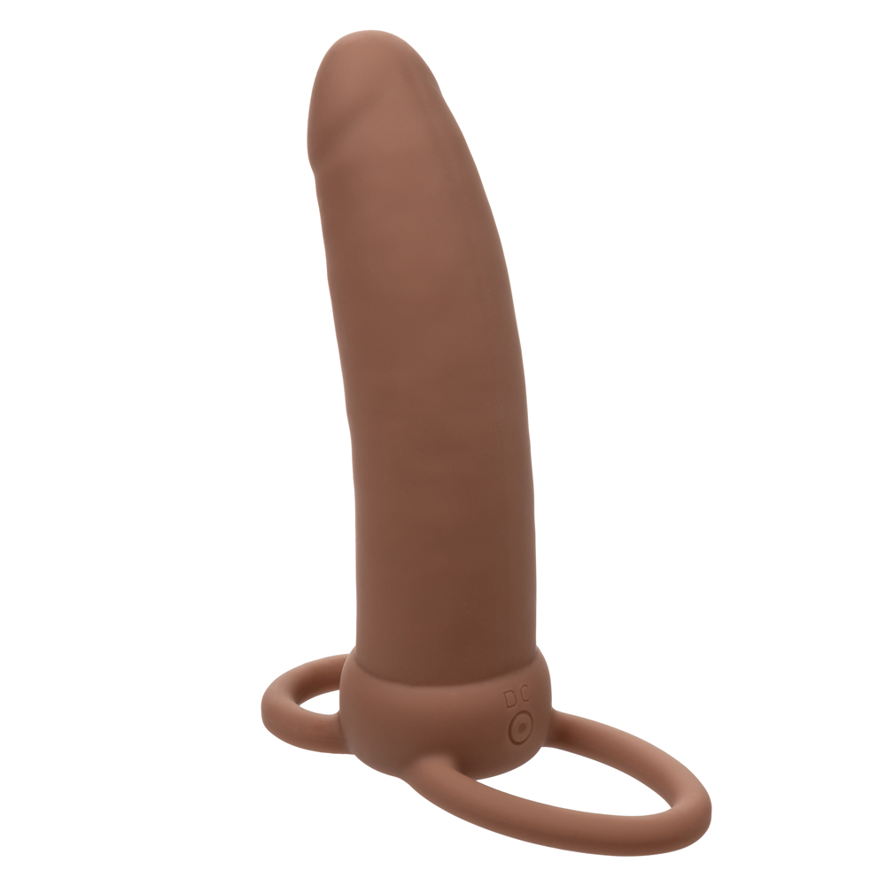 performance maxx rechargeable thick dual  penetrator brown 