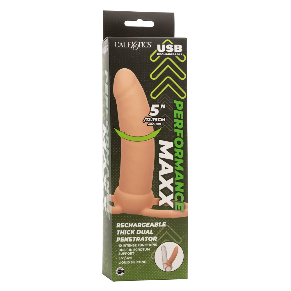 performance maxx rechargeable thick dual  penetrator ivory 