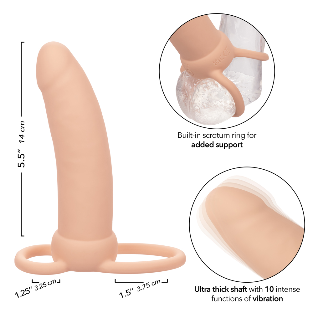performance maxx rechargeable thick dual  penetrator ivory 