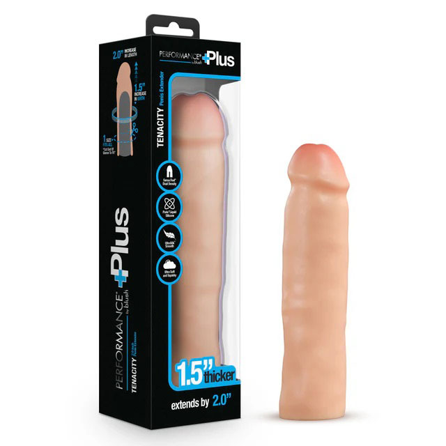 performance plus  inch silicone penis xtender beige 