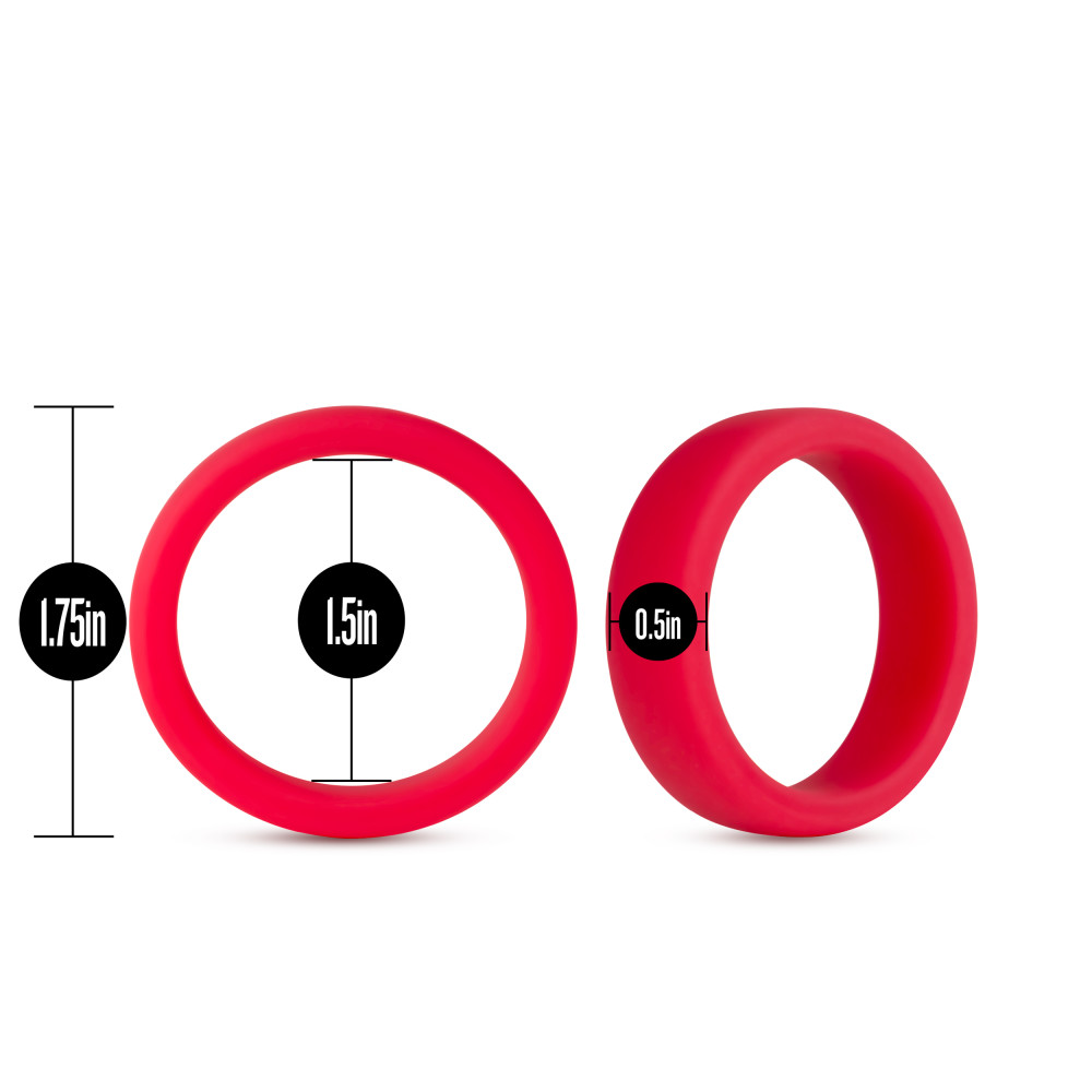 performance silicone go pro cock ring red 