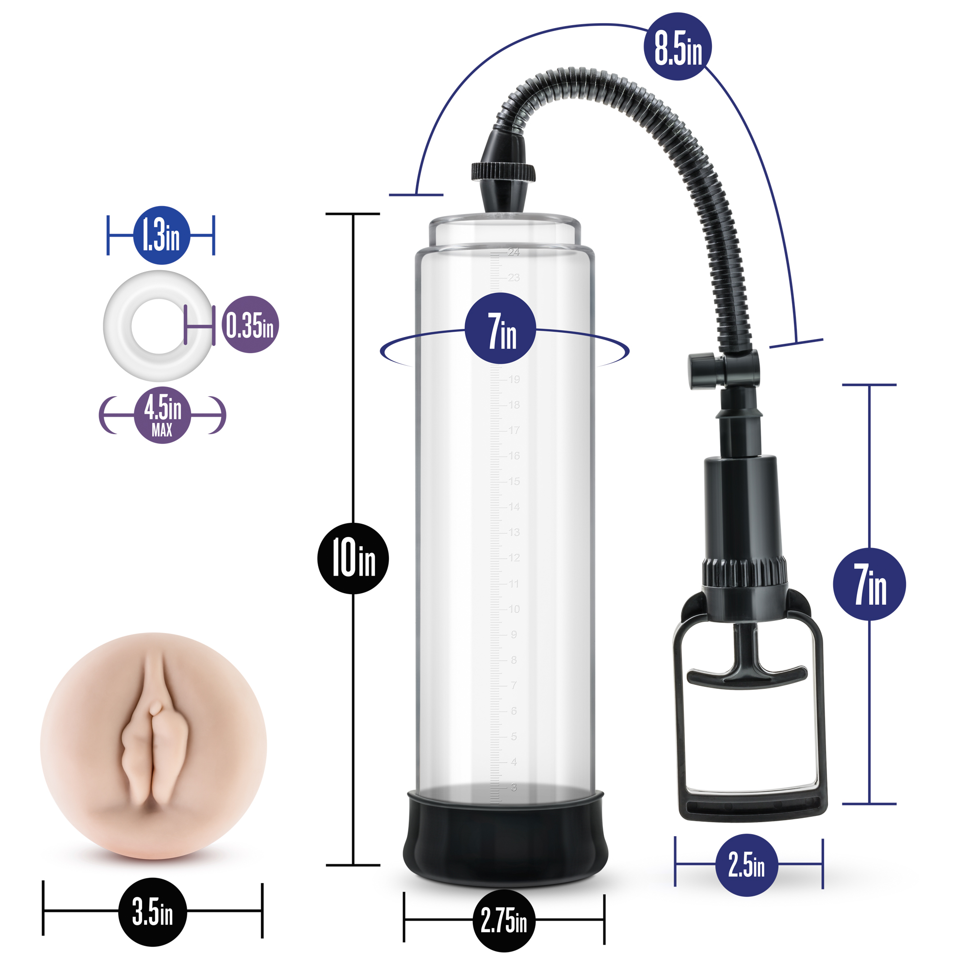 performance vx  male enhancement pump system clear 