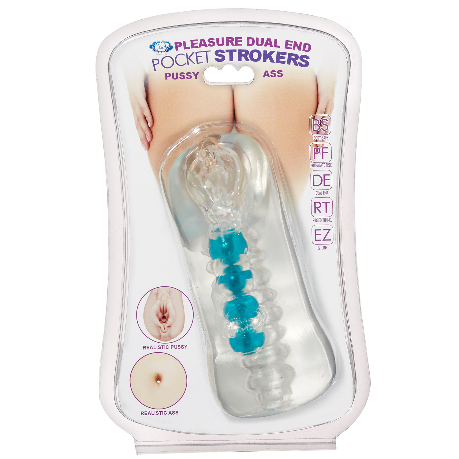 personal double ended beaded stroker clear 